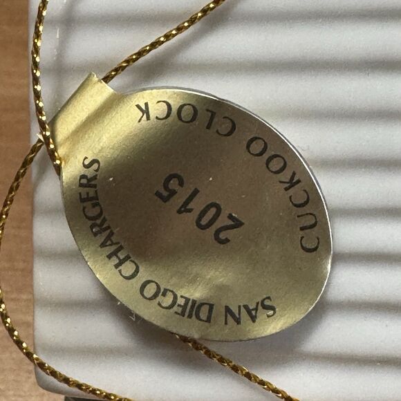 2015 San Diego Chargers Cuckoo Clock Ornament Danbury Mint -- Original Box - Picture 3 of 5